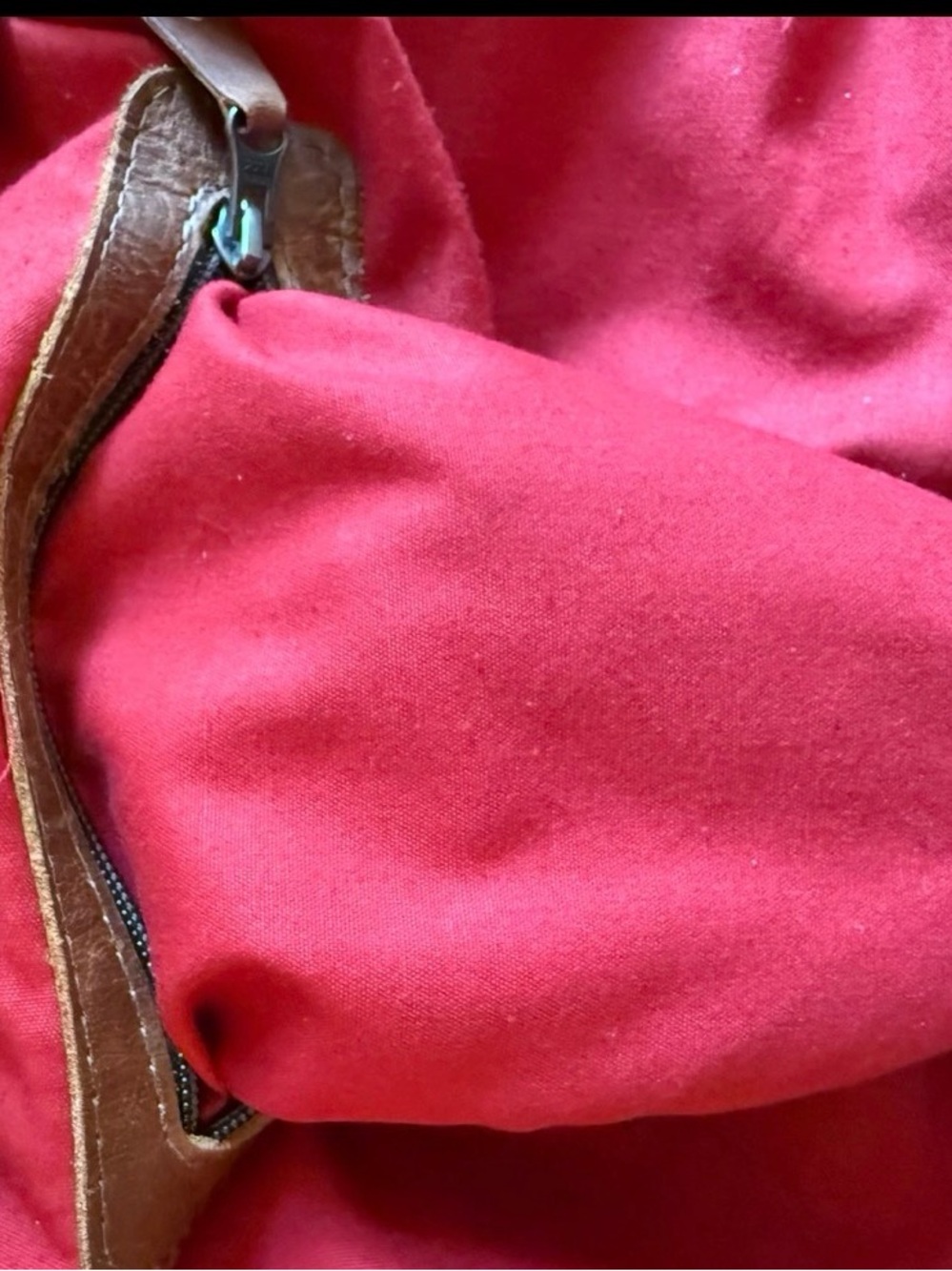 Handwoven Pink Patterned Tote Bag with Leather Trim - Picture 9 of 11
